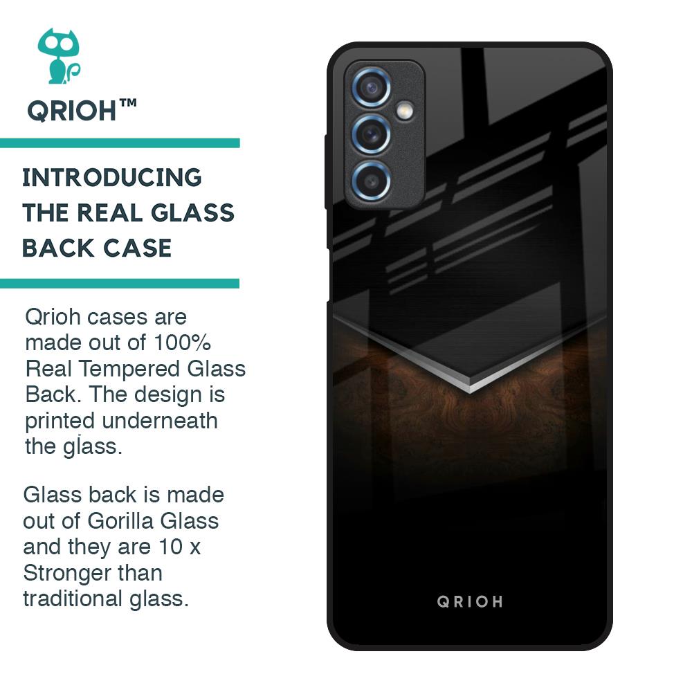 Dark Walnut Glass Case for Samsung Galaxy M52 5G