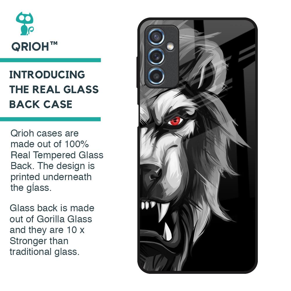 Wild Lion Glass Case for Samsung Galaxy M52 5G