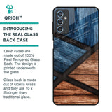 Wooden Tiles Glass Case for Samsung Galaxy M52 5G