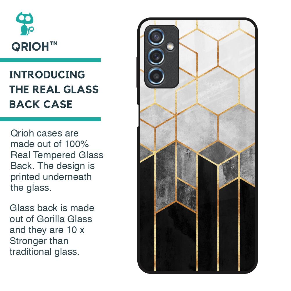 Tricolor Pattern Glass Case for Samsung Galaxy M52 5G