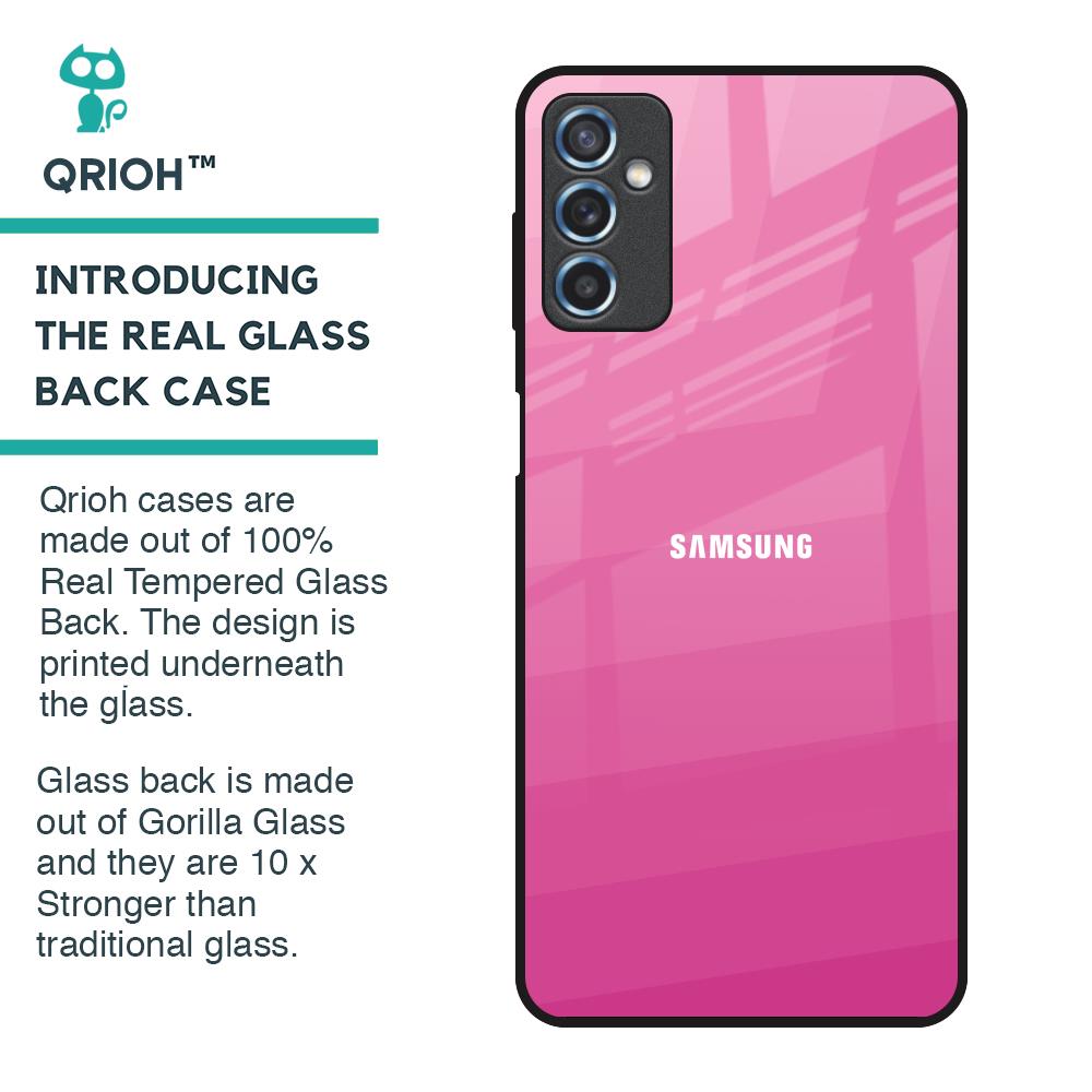 Pink Ribbon Caddy Glass Case for Samsung Galaxy M52 5G
