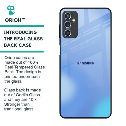 Vibrant Blue Texture Glass Case for Samsung Galaxy M52 5G