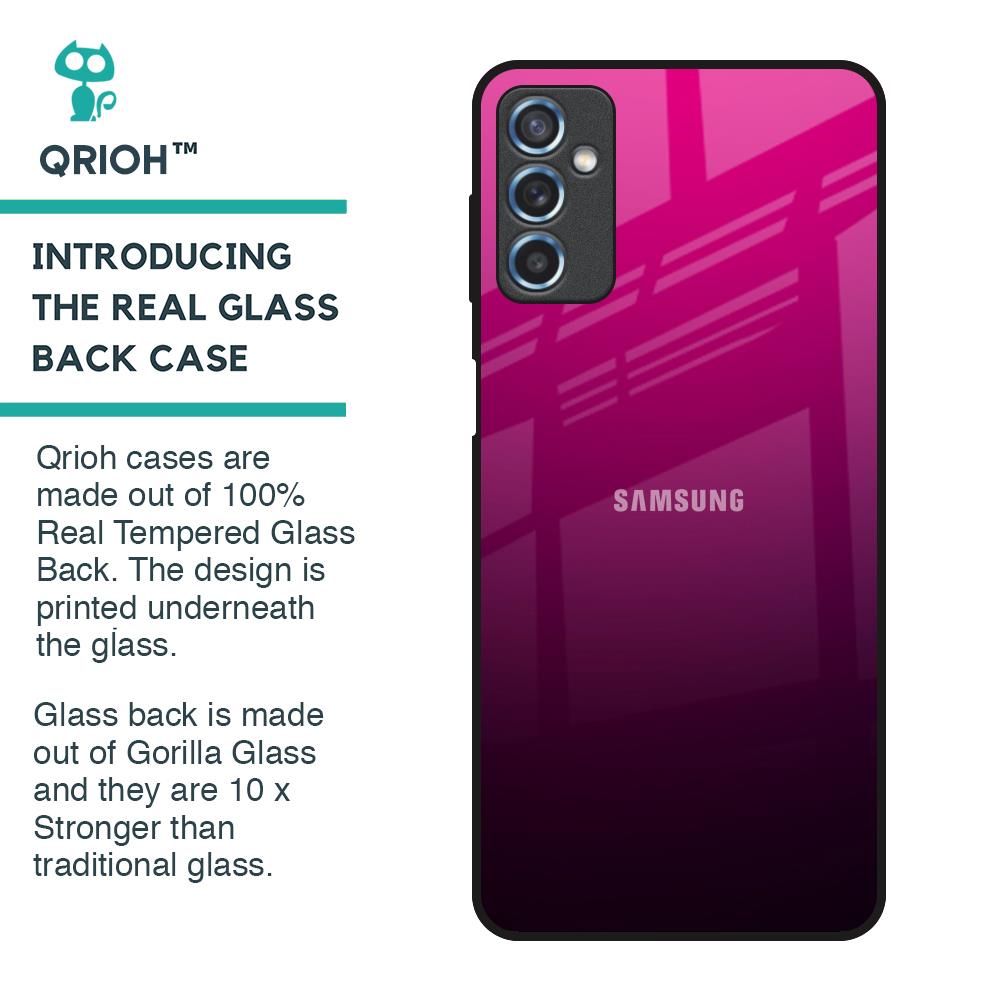 Purple Ombre Pattern Glass Case for Samsung Galaxy M52 5G