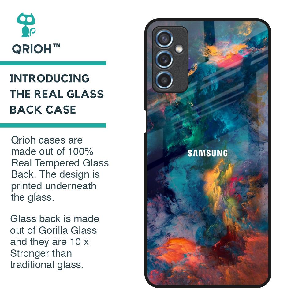 Colored Storm Glass Case for Samsung Galaxy M52 5G