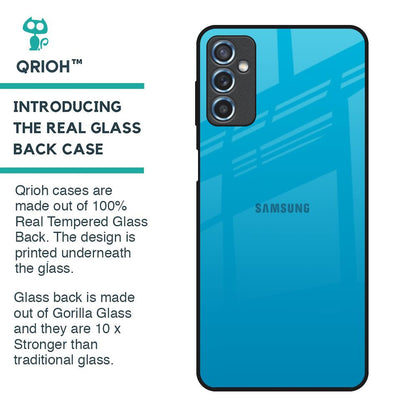 Blue Aqua Glass Case for Samsung Galaxy M52 5G