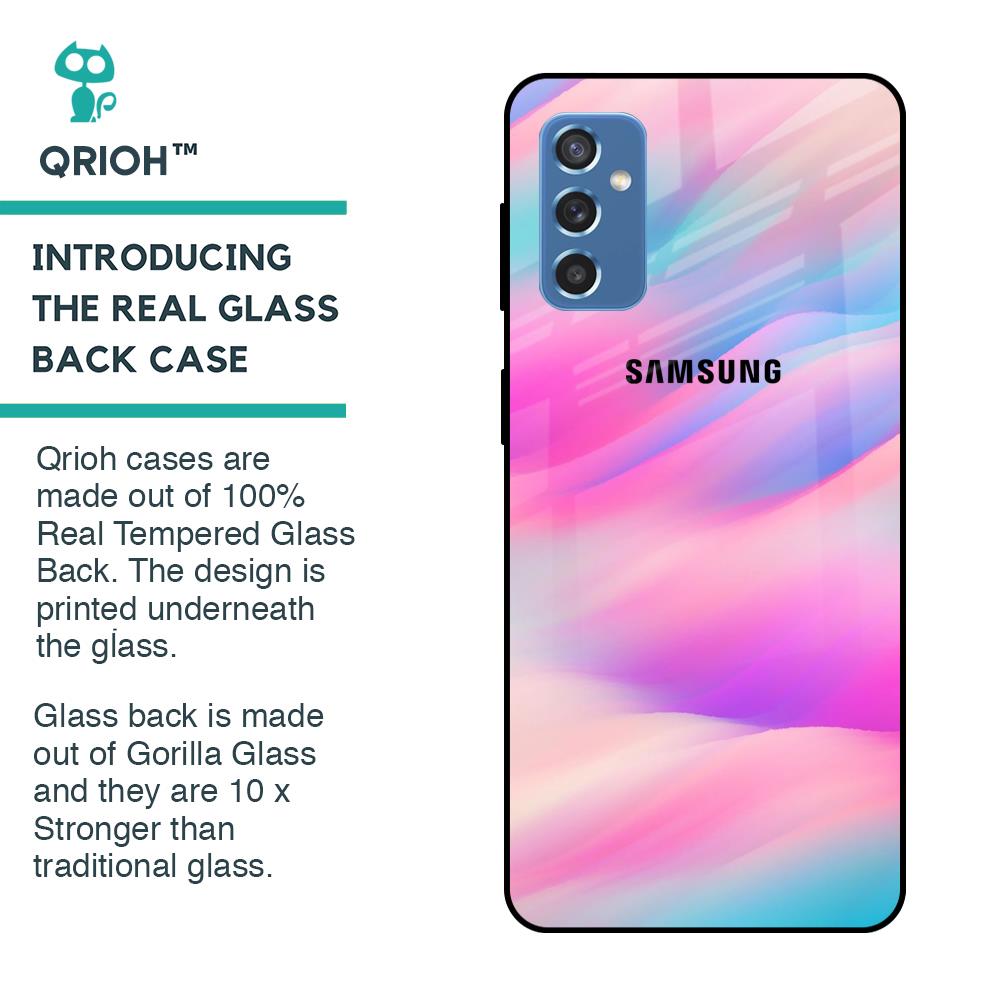 Colorful Waves Glass case for Samsung Galaxy M52 5G