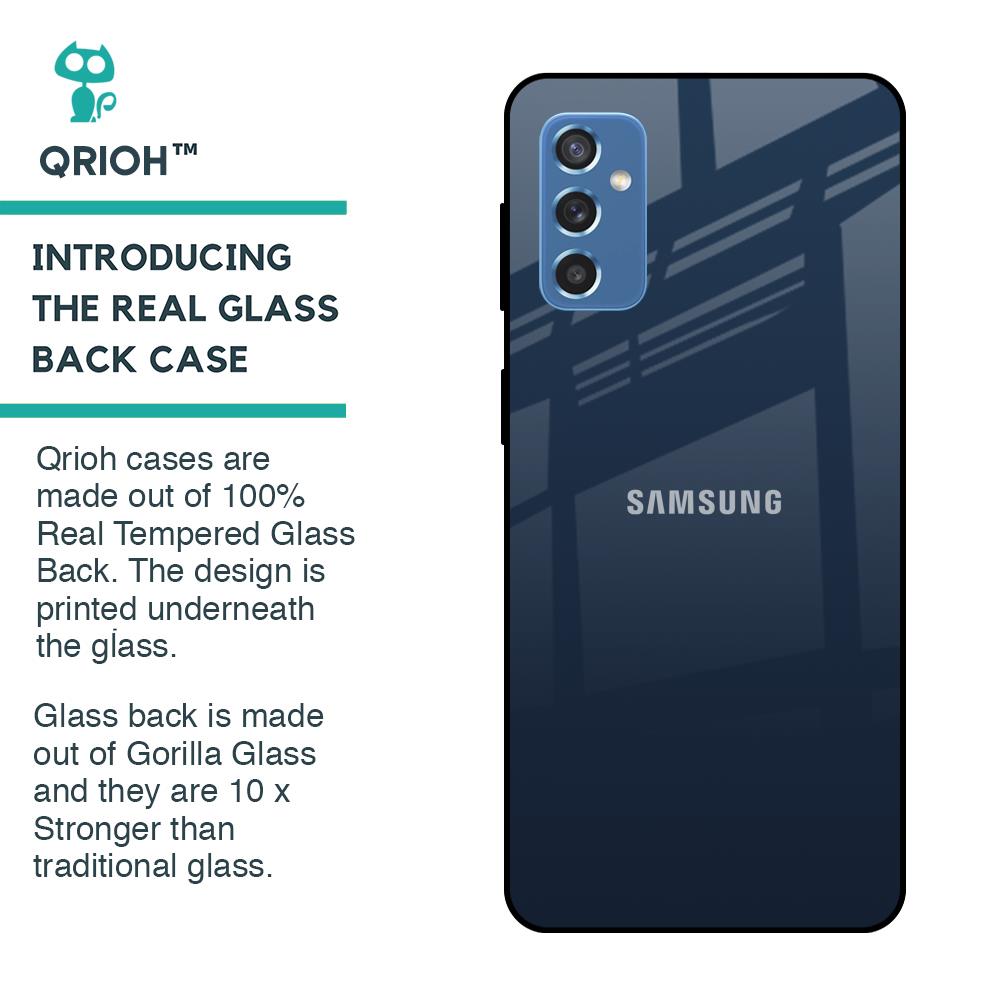 Overshadow Blue Glass Case For Samsung Galaxy M52 5G