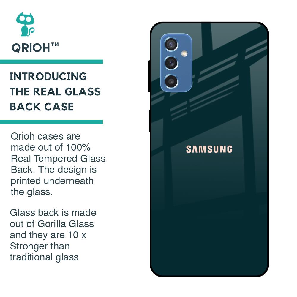 Hunter Green Glass Case For Samsung Galaxy M52 5G