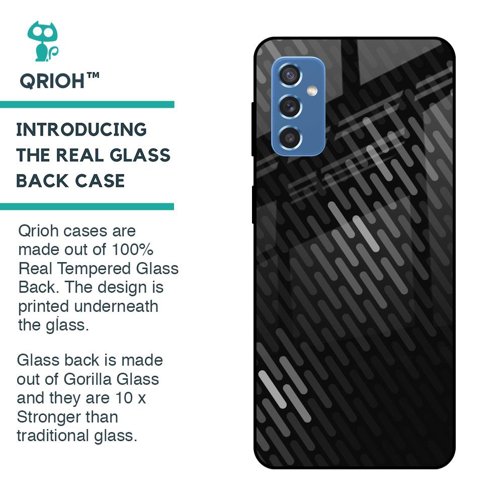Dark Abstract Pattern Glass Case For Samsung Galaxy M52 5G