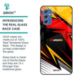 Race Jersey Pattern Glass Case For Samsung Galaxy M52 5G