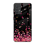 Heart Rain Fall Samsung Galaxy M32 5G Glass Back Cover Online