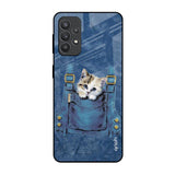 Kitty In Pocket Samsung Galaxy M32 5G Glass Back Cover Online