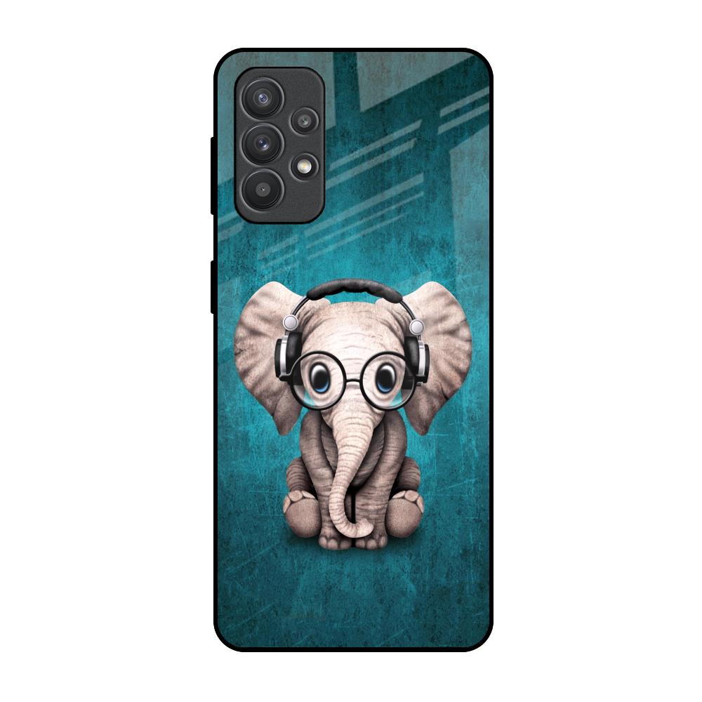 Adorable Baby Elephant Samsung Galaxy M32 5G Glass Back Cover Online