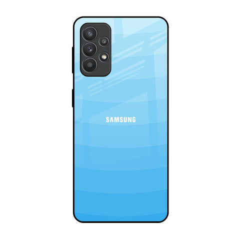 Wavy Blue Pattern Samsung Galaxy M32 5G Glass Back Cover Online