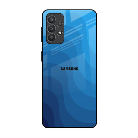 Blue Wave Abstract Samsung Galaxy M32 5G Glass Back Cover Online