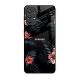 Tropical Art Flower Samsung Galaxy M32 5G Glass Back Cover Online