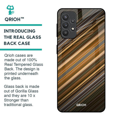 Diagonal Slash Pattern Glass Case for Samsung Galaxy M32 5G