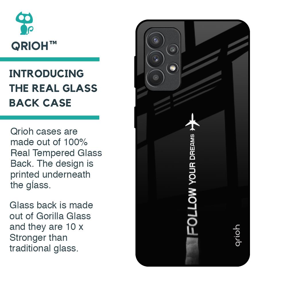 Follow Your Dreams Glass Case for Samsung Galaxy M32 5G