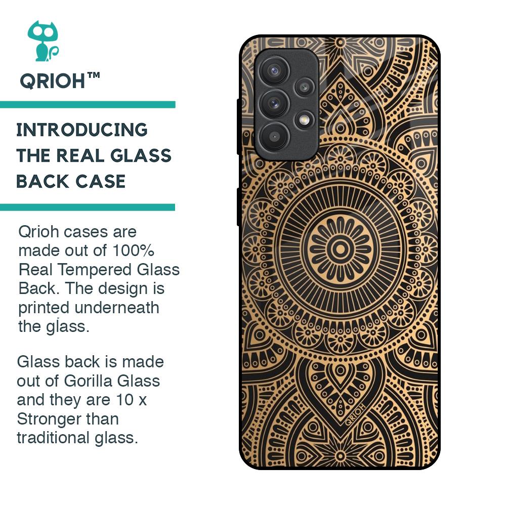 Luxury Mandala Glass Case for Samsung Galaxy M32 5G