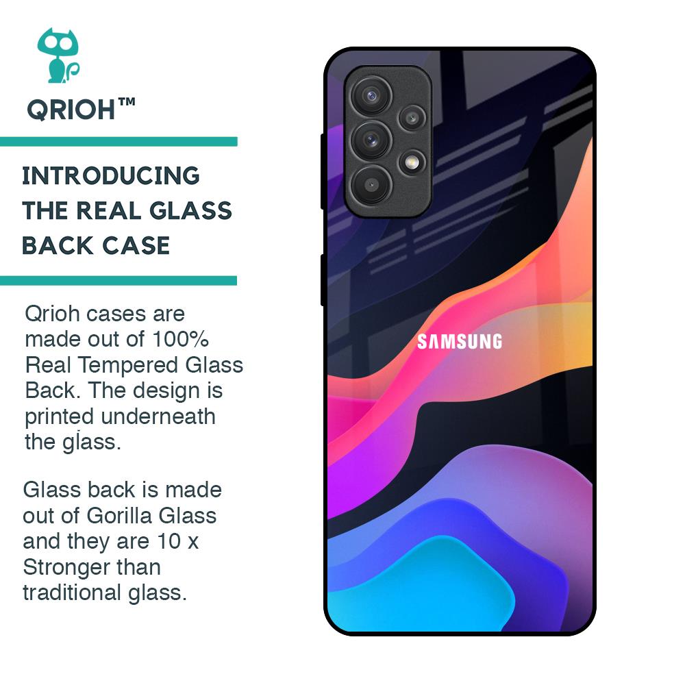 Colorful Fluid Glass Case for Samsung Galaxy M32 5G