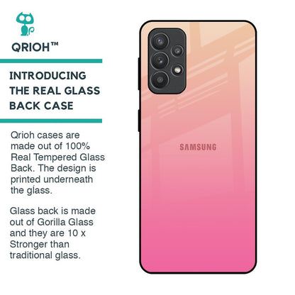 Pastel Pink Gradient Glass Case For Samsung Galaxy M32 5G