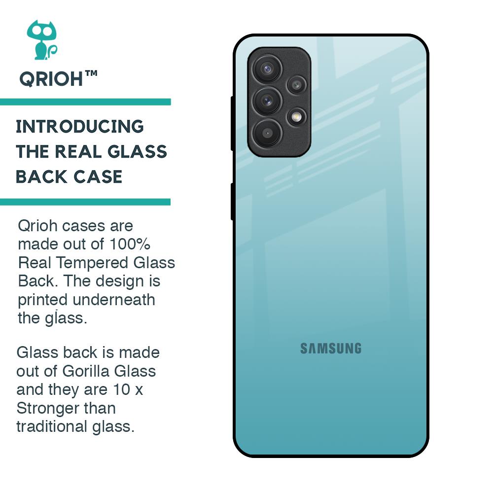 Arctic Blue Glass Case For Samsung Galaxy M32 5G