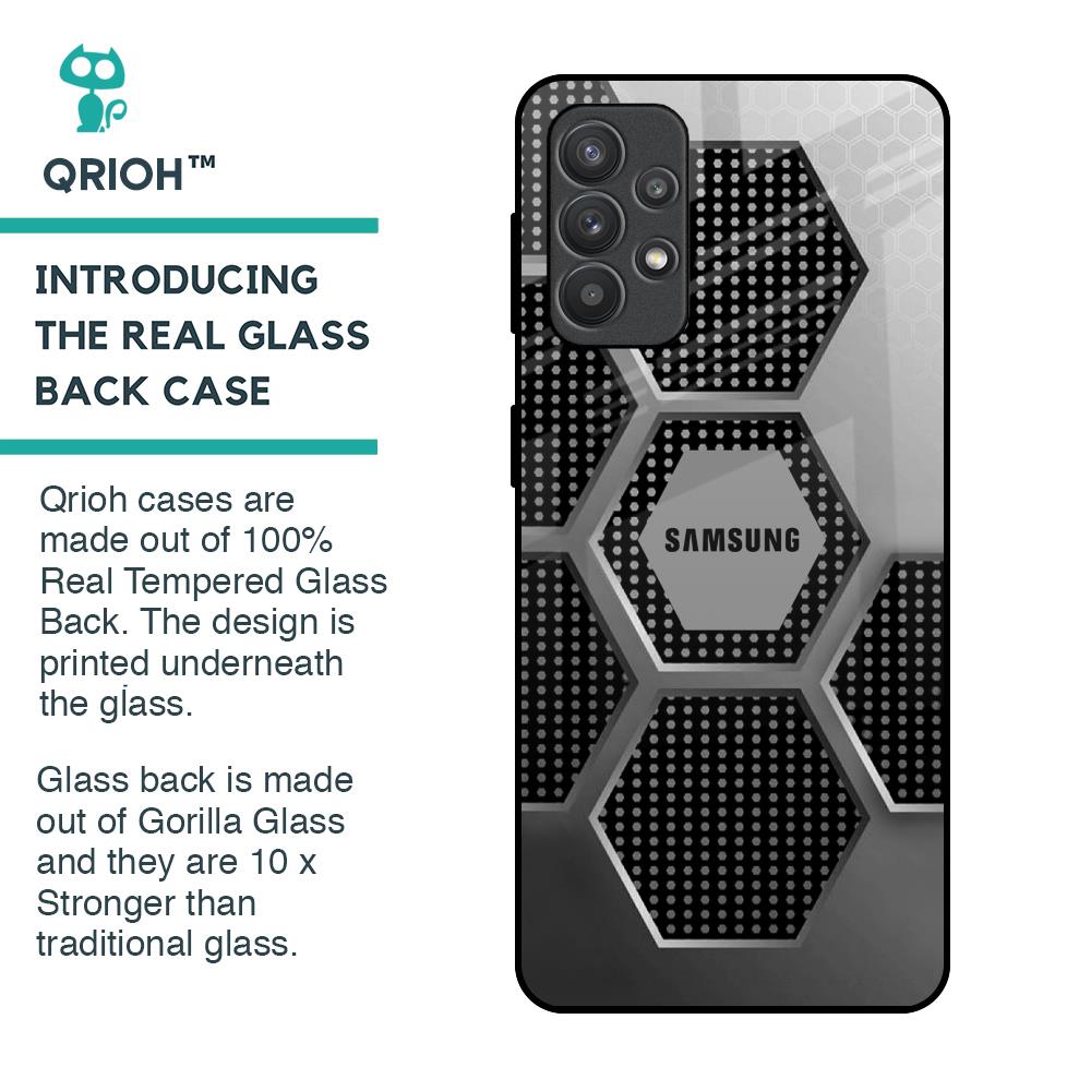 Hexagon Style Glass Case For Samsung Galaxy M32 5G