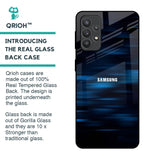 Blue Rough Abstract Glass Case for Samsung Galaxy M32 5G
