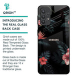 Tropical Art Flower Glass Case for Samsung Galaxy M32 5G