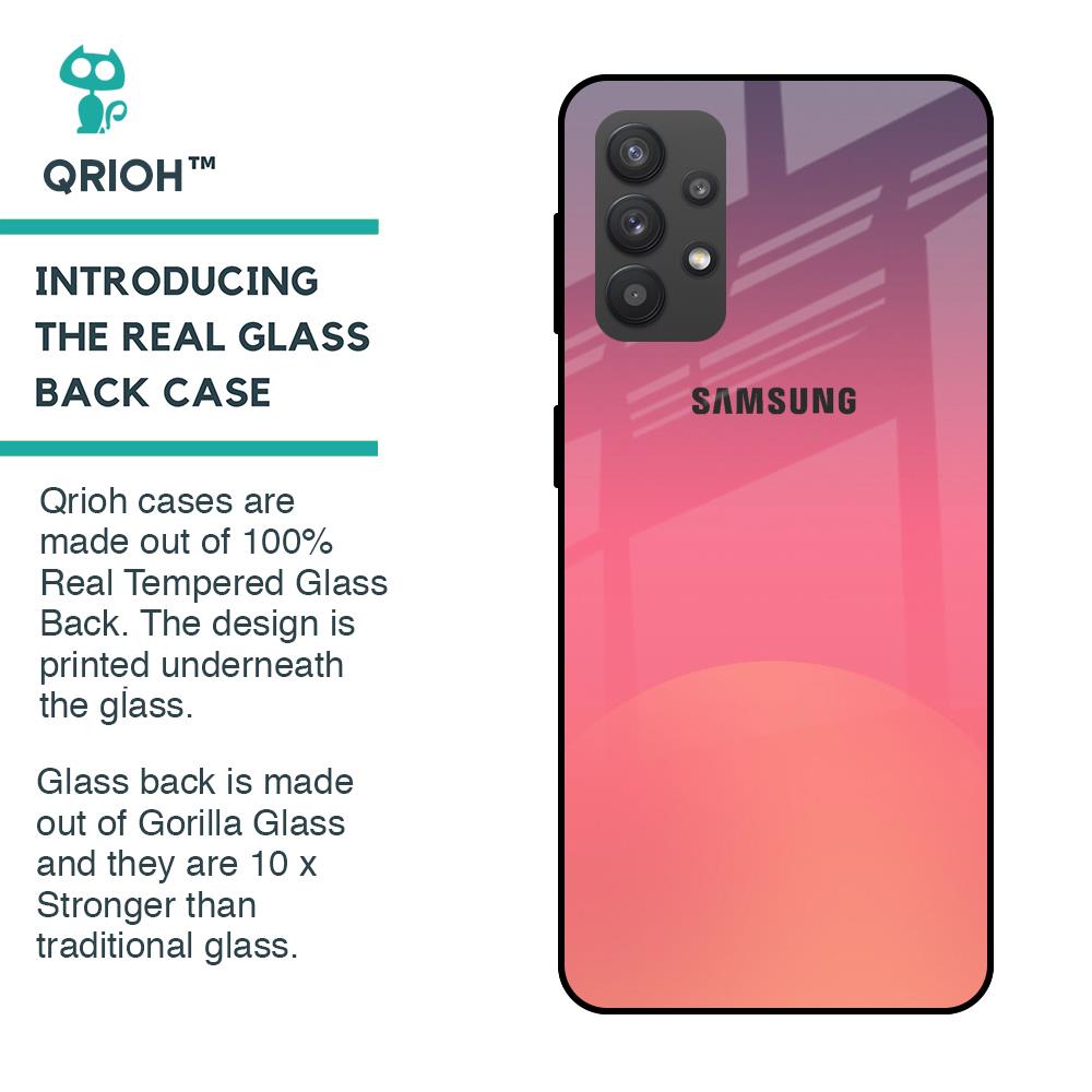 Sunset Orange Glass Case for Samsung Galaxy M32 5G
