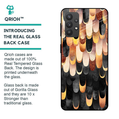 Bronze Abstract Glass Case for Samsung Galaxy M32 5G