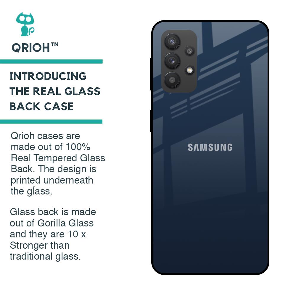 Overshadow Blue Glass Case For Samsung Galaxy M32 5G