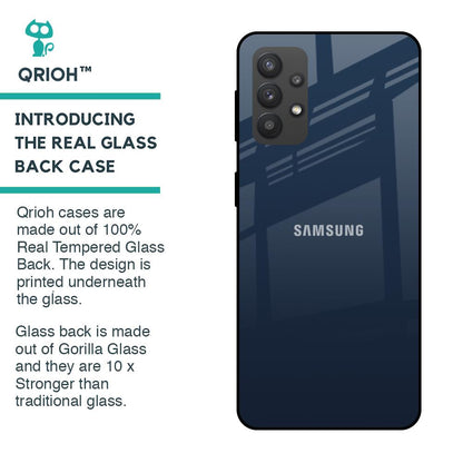 Overshadow Blue Glass Case For Samsung Galaxy M32 5G