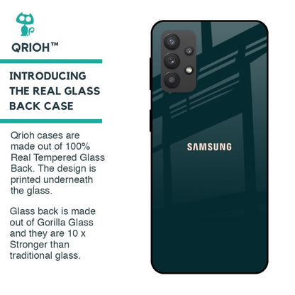 Hunter Green Glass Case For Samsung Galaxy M32 5G