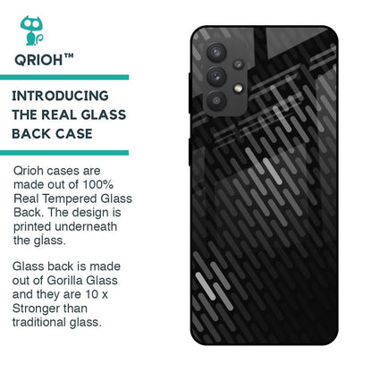Dark Abstract Pattern Glass Case For Samsung Galaxy M32 5G