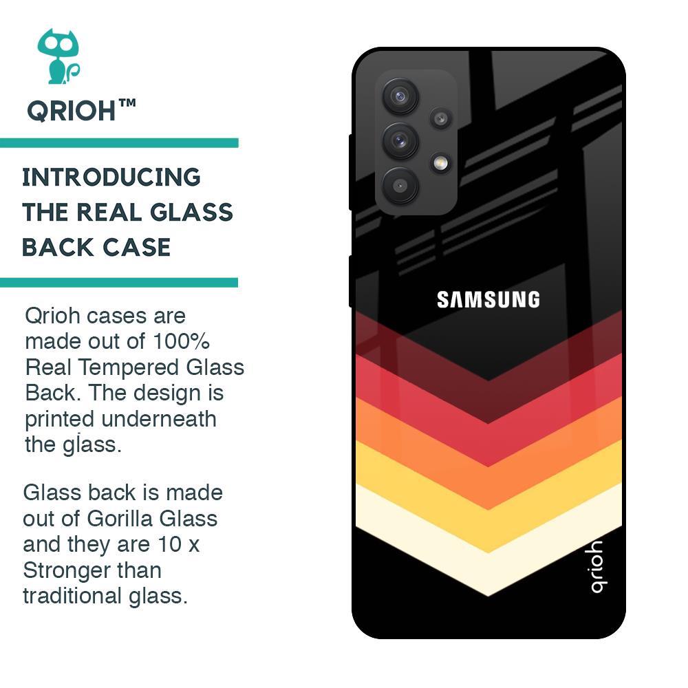 Abstract Arrow Pattern Glass Case For Samsung Galaxy M32 5G
