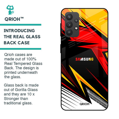 Race Jersey Pattern Glass Case For Samsung Galaxy M32 5G