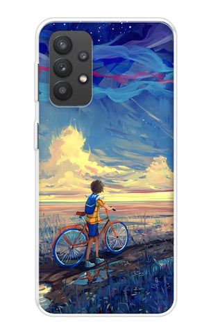 Riding Bicycle to Dreamland Samsung Galaxy M32 5G Back Cover