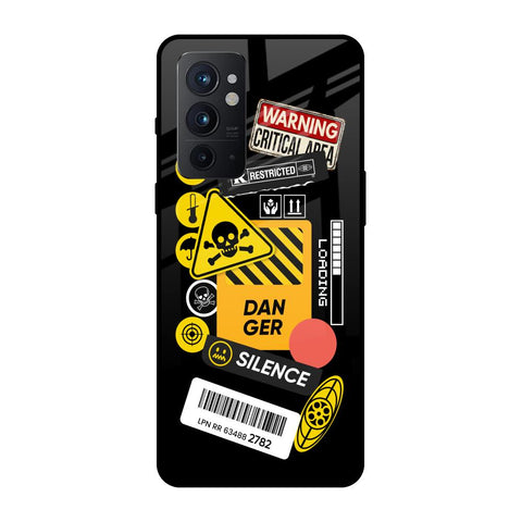 Danger Signs OnePlus 9RT Glass Back Cover Online