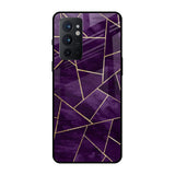 Geometric Purple OnePlus 9RT Glass Back Cover Online