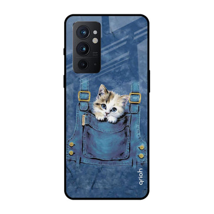Kitty In Pocket OnePlus 9RT Glass Back Cover Online