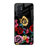 Floral Decorative OnePlus 9RT Glass Back Cover Online