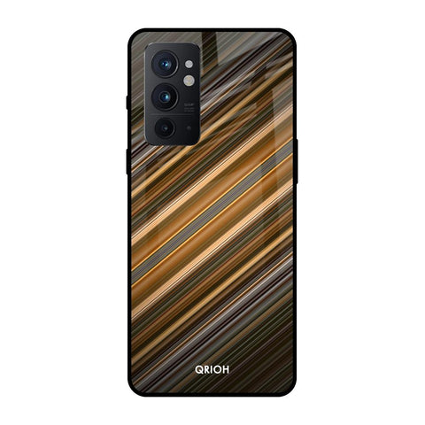Diagonal Slash Pattern OnePlus 9RT Glass Back Cover Online