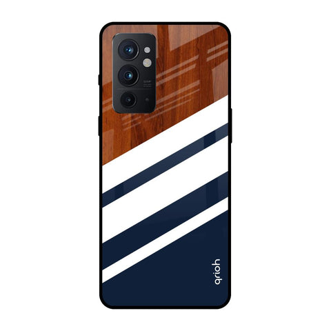 Bold Stripes OnePlus 9RT Glass Back Cover Online