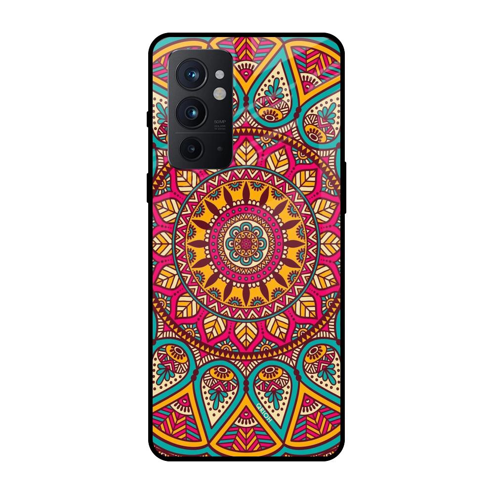Elegant Mandala OnePlus 9RT Glass Back Cover Online