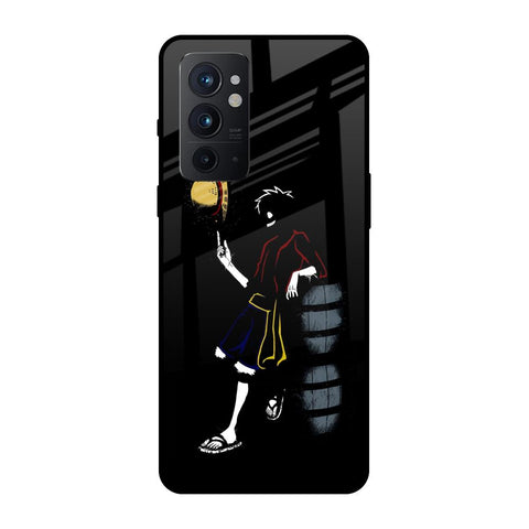 Luffy Line Art OnePlus 9RT Glass Back Cover Online