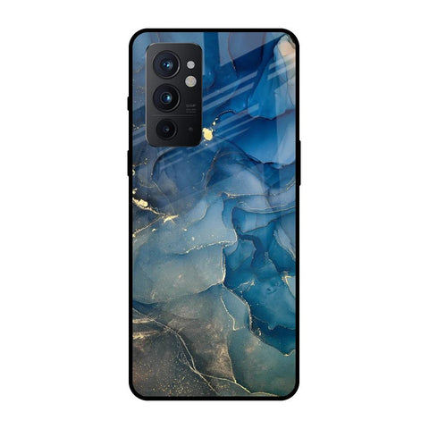 Blue Cool Marble OnePlus 9RT Glass Back Cover Online