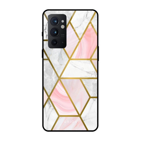 Geometrical Marble OnePlus 9RT Glass Back Cover Online