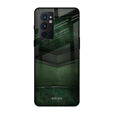 Green Leather OnePlus 9RT Glass Back Cover Online