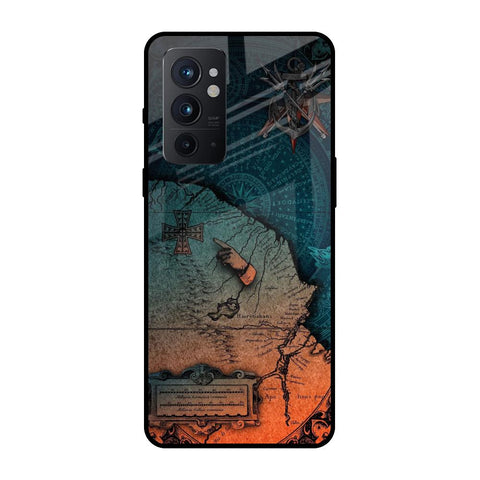 Geographical Map OnePlus 9RT Glass Back Cover Online